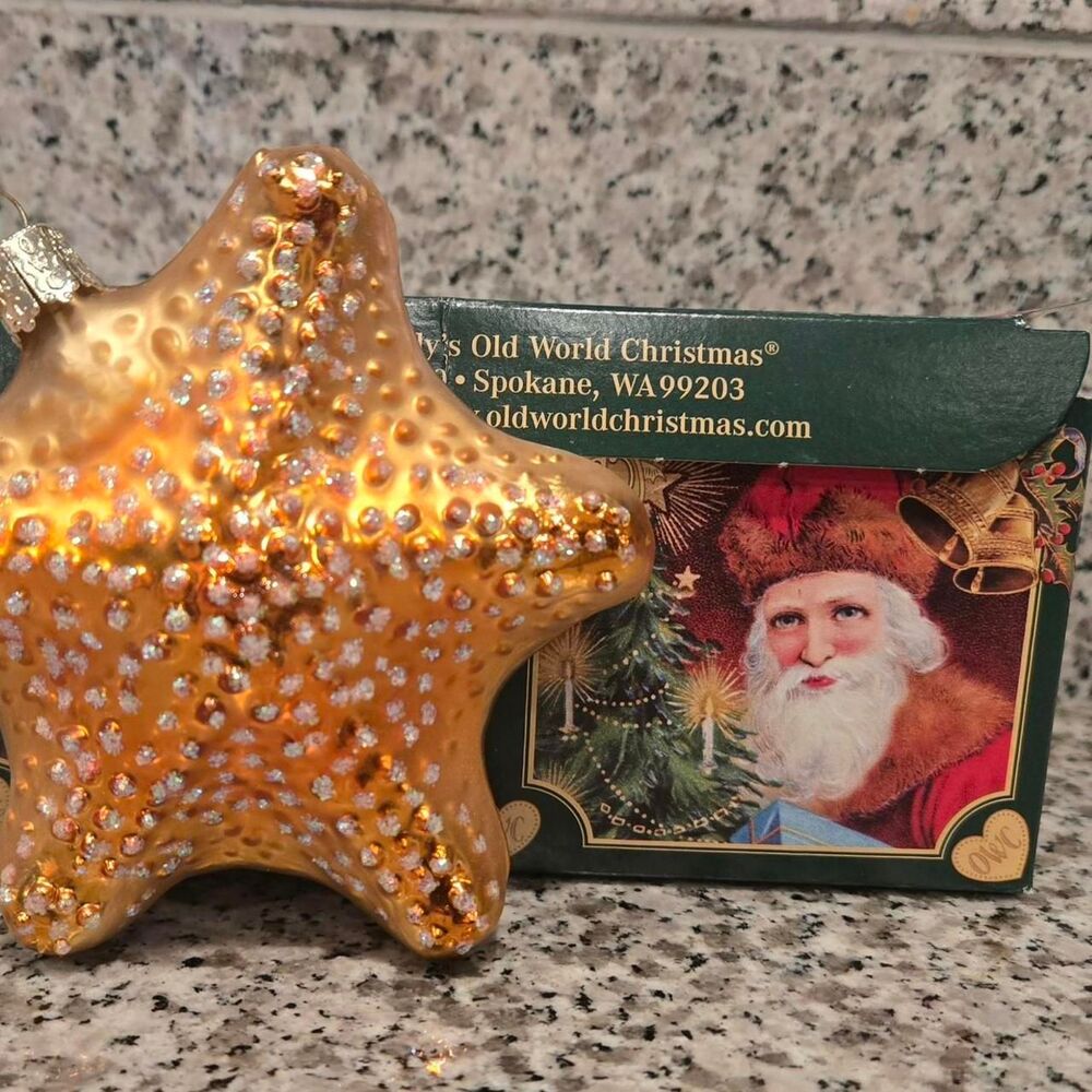 Vintage  Old World Christmas Starfish Ornament